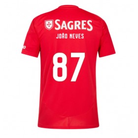 Benfica Joao Neves #87 Hemmakläder 2024-25 Kortärmad